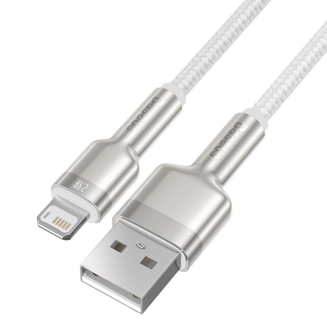 Order Baseus Cafule Series Metal Data Cable Usb To Ip 2 4a 2m White Now Jomla Ae