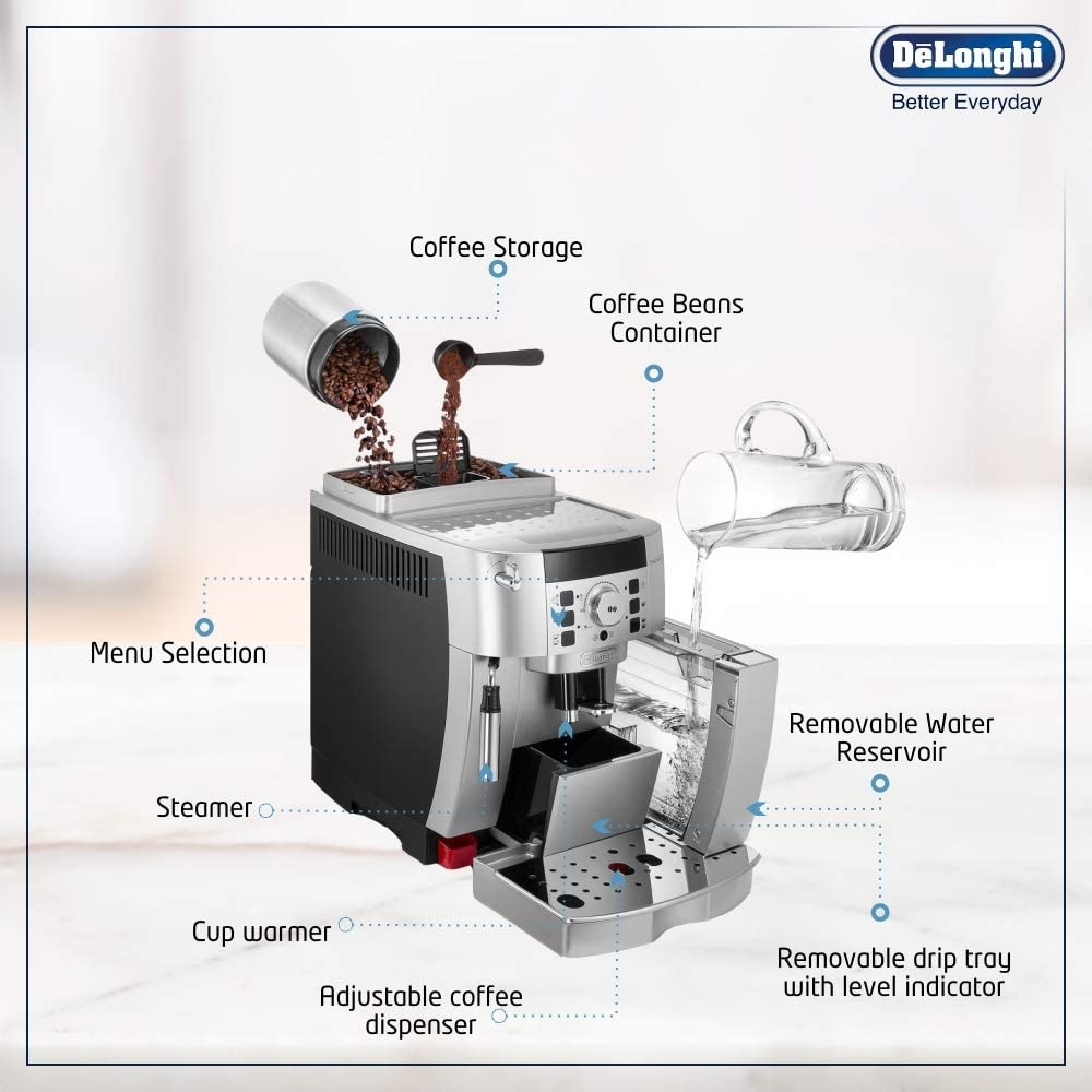 اطلب DELONGHI ECAM22.110.SB FULLY AUTOMATIC BEAN TO CUP COFFEE آلة