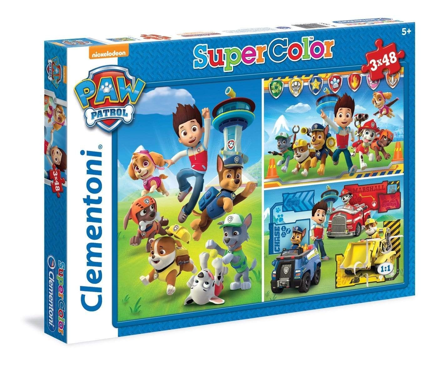 Order PAW PATROL super color puzzle paw patrol 3x48pcs Now! | Jomla.ae