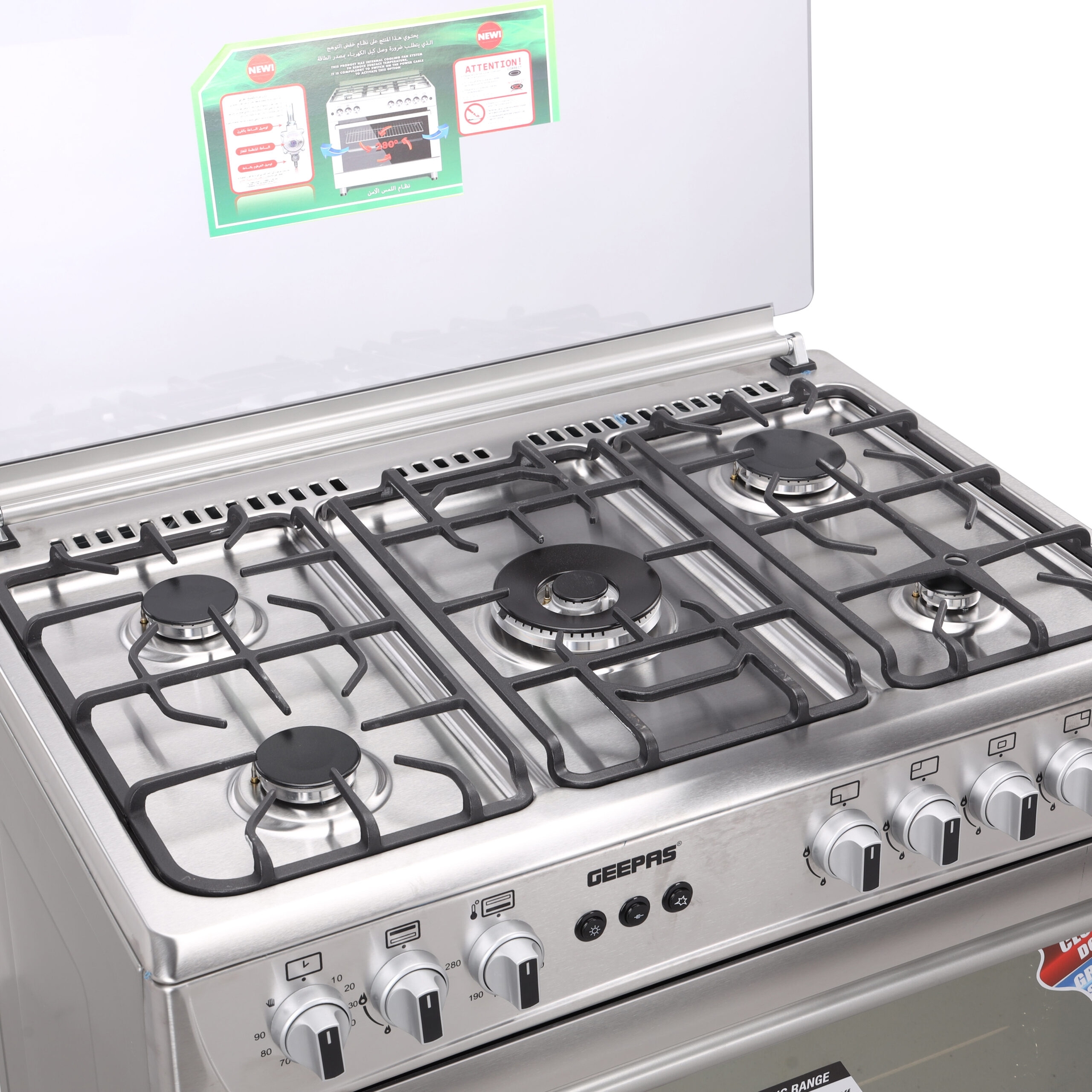 اطلب فرن غاز 5 شمعات Geepas Gas Cooking Range الأصلي Jomla.ae
