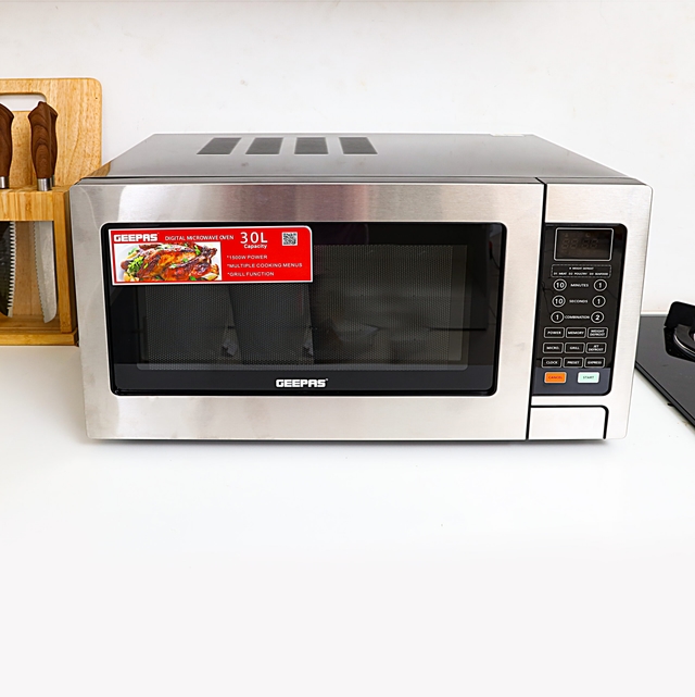 اطلب ميكرويف 30 لتر 1500 واط جيباس Geepas 30L 1500W Digital Microwave