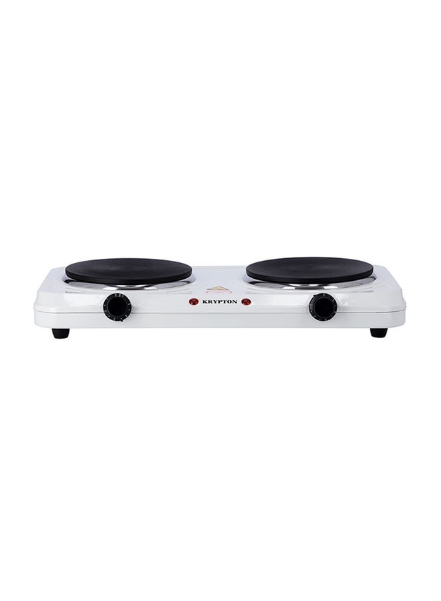 Order Krypton Double Burner Hot Plate 2000 W KNHP5306 White Now! Jomla.ae