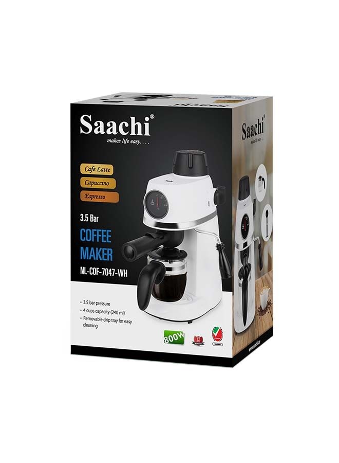 Order Saachi Coffee Maker With 3.5 Bar Pressure 240 ml 800 W NL COF