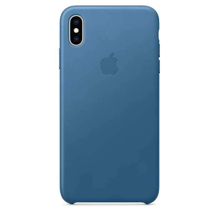 apple iphone xs max leather case cape cod blue
