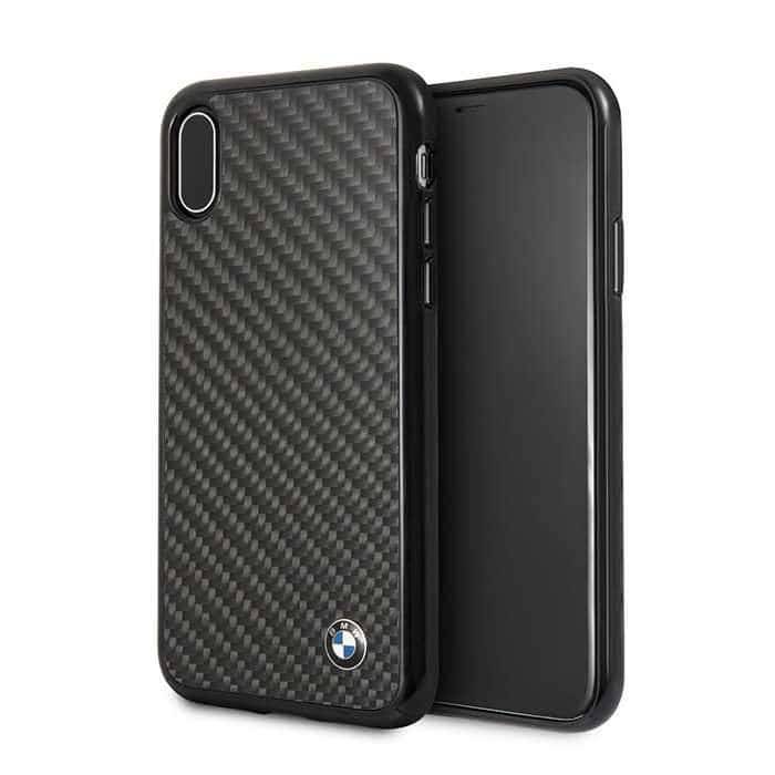 bmw real carbon fiber tpu hybrid case for iphone x black