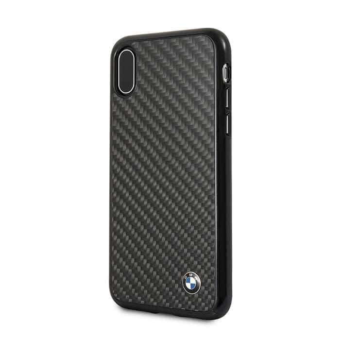 bmw real carbon fiber tpu hybrid case for iphone x black