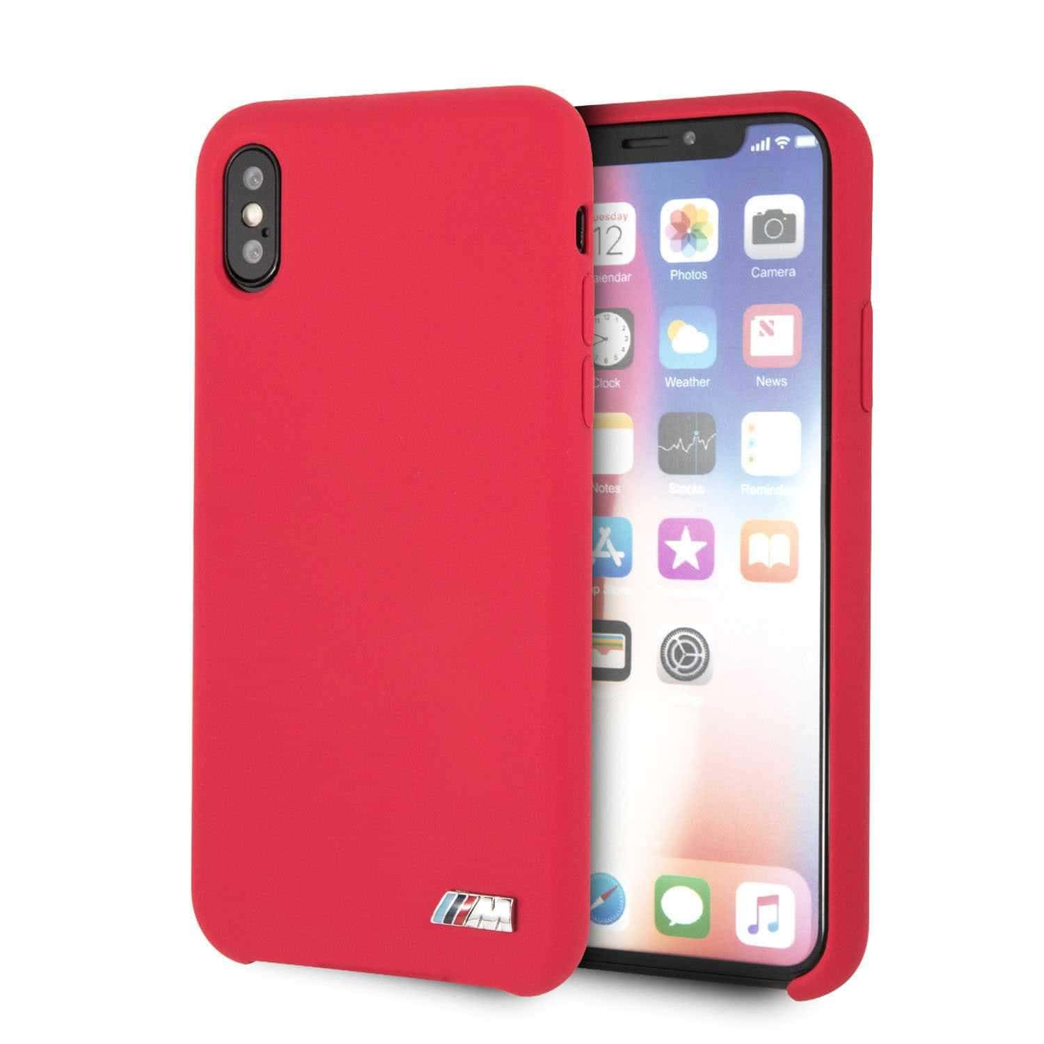 Bmw Silicone Hard Case For Iphone X - Red