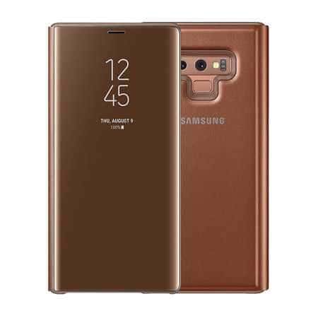 samsung note 9 clear view case brown