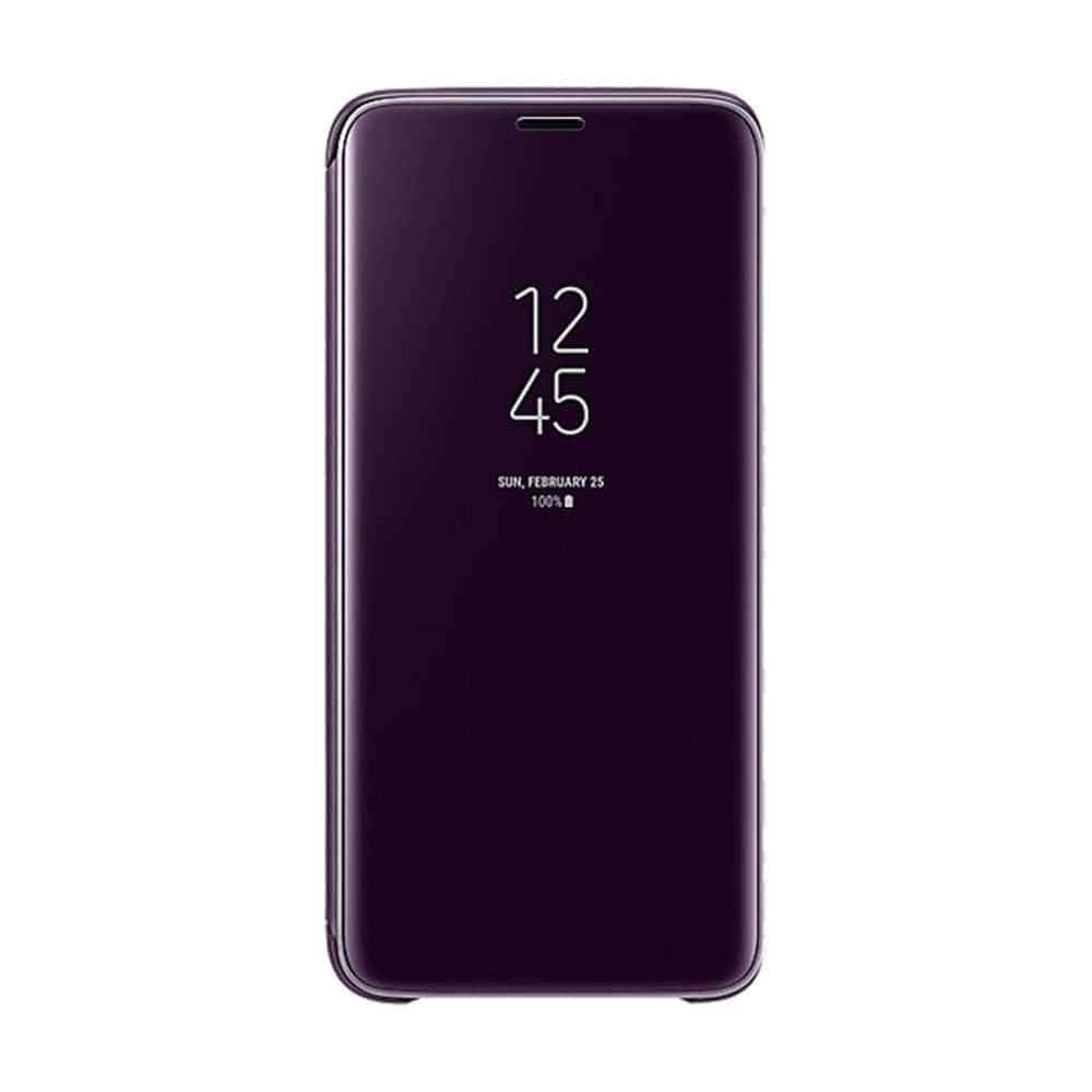 كفر جوال سامسونج جالكسي اس 9 شفاف ورمادي أوركيد سامسونج Samsung Galaxy S9 Clear View Standing Cover 