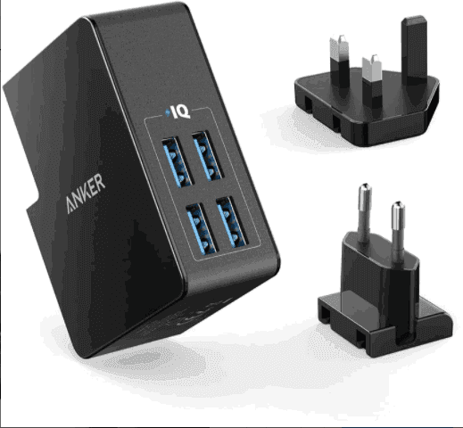 Anker Black 4 Port Wall Charger