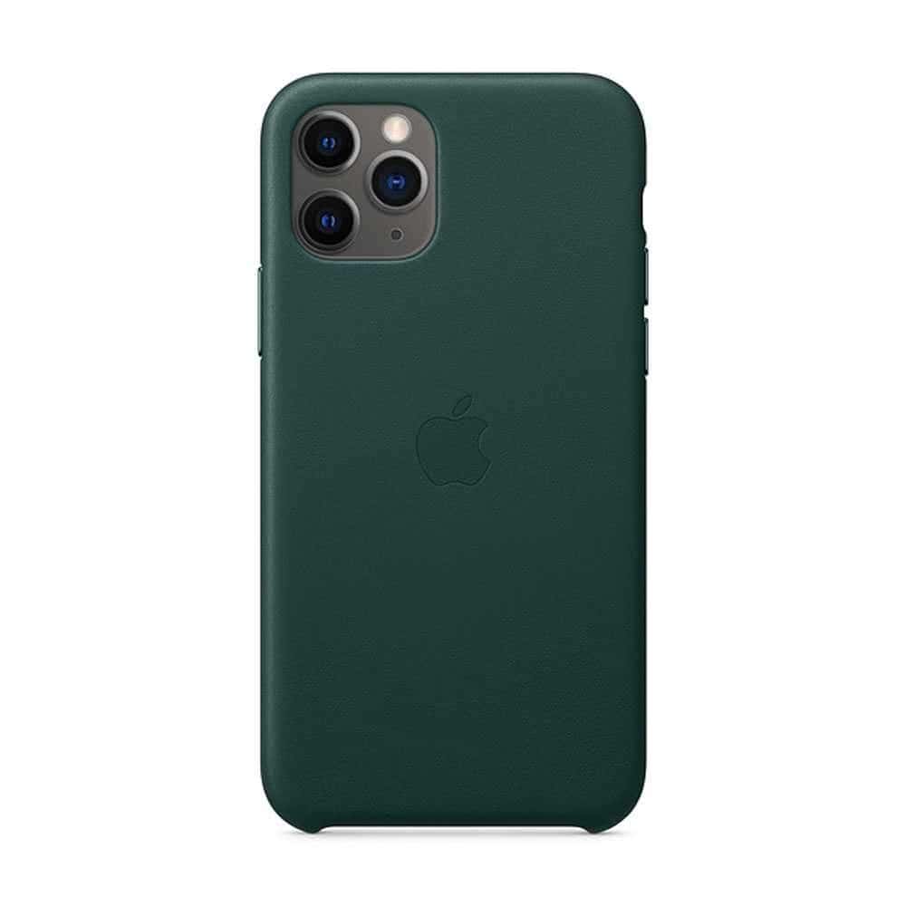 apple iphone 11 pro max leather case forest green
