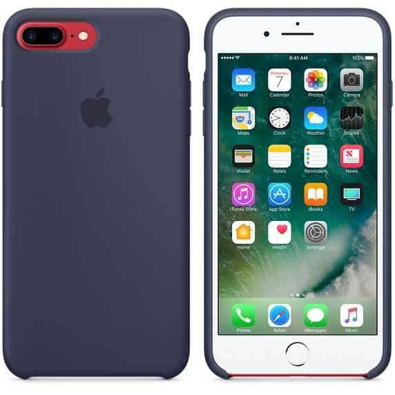 كفر ايفون 7 بلس سيليكون باللون الازرق الداكن من ابل Apple iPhone 7 Plus Silicon Case Midnight Blue