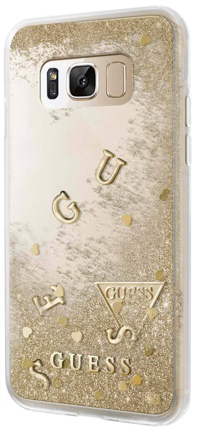 Guess Glitter Hard Case For Galaxy S8 Plus - Gold