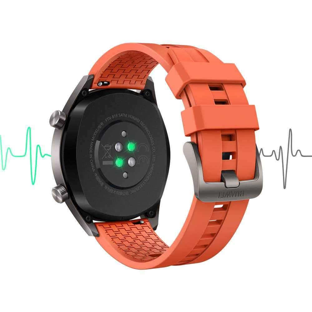 huawei watch gt strap orange fluoroelastomer