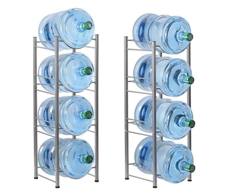 حامل قوارير الماء مقاوم للصدأ 4 أرفف Generic 4 Tier Stainless Steel Bottle Holder Detachable Storage