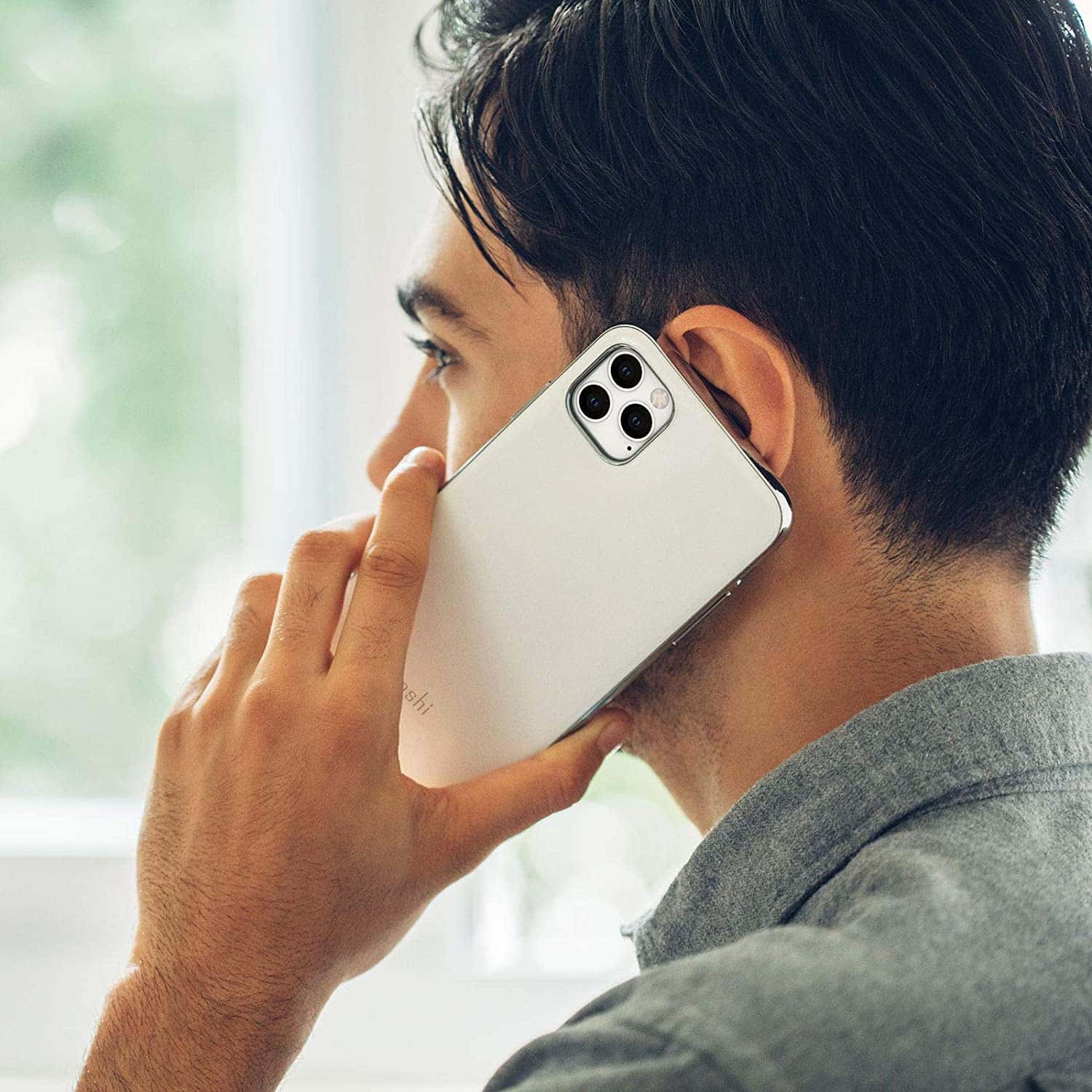 moshi iphone 11 pro max case iglaze pearl white