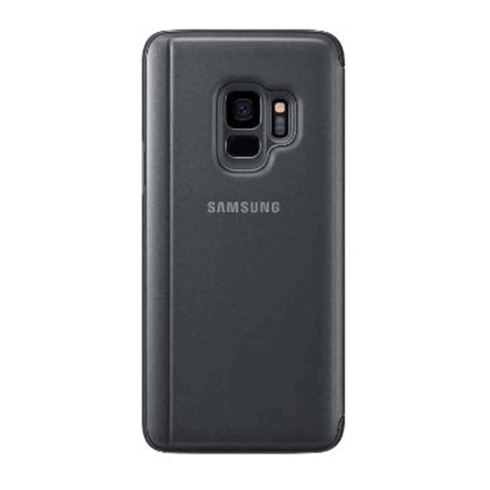 كفر جوال سامسونج جالكسي اس 9 شفاف وأسود سامسونج Samsung Galaxy S9 Clear View Standing Cover 