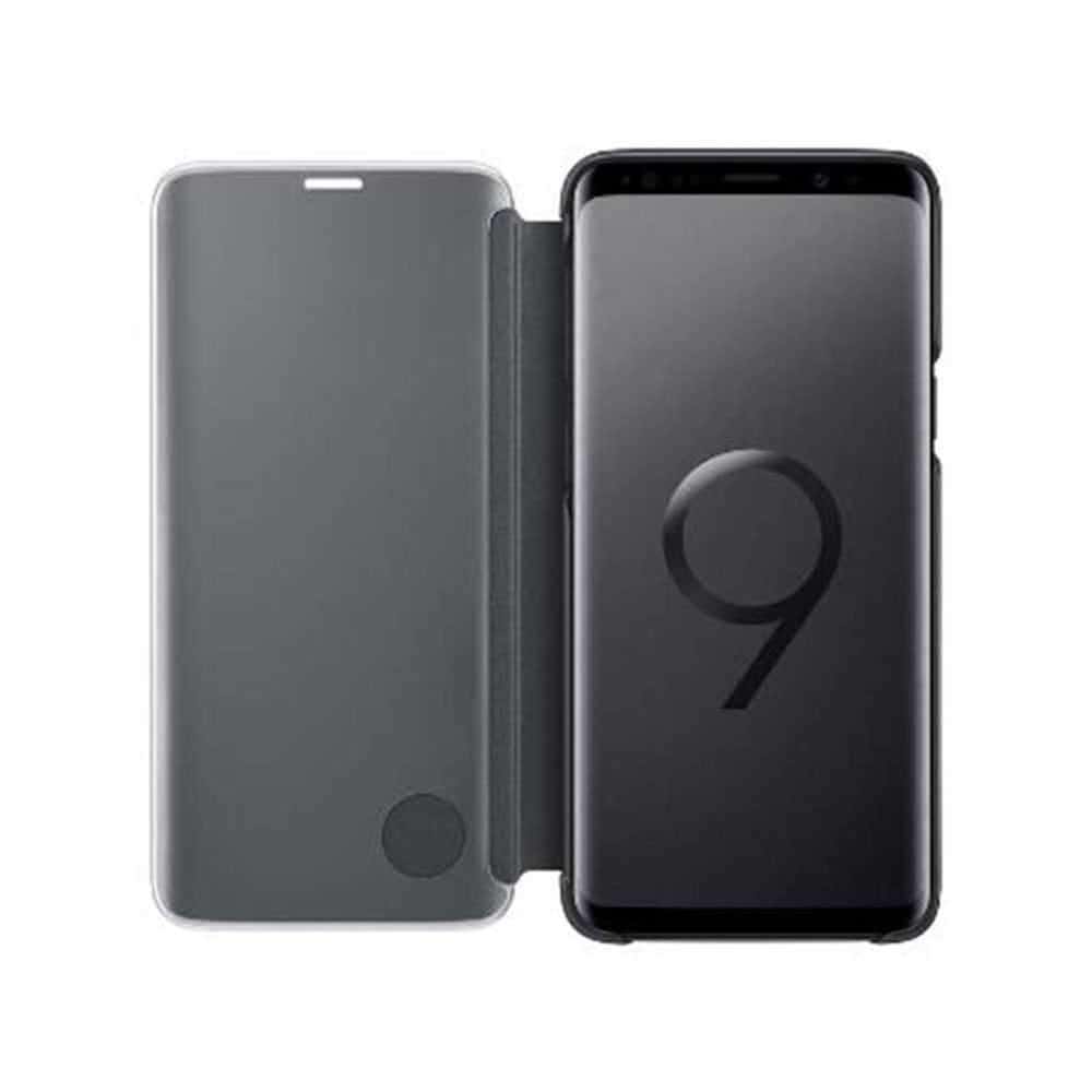 كفر جوال سامسونج جالكسي اس 9 شفاف وأسود سامسونج Samsung Galaxy S9 Clear View Standing Cover 