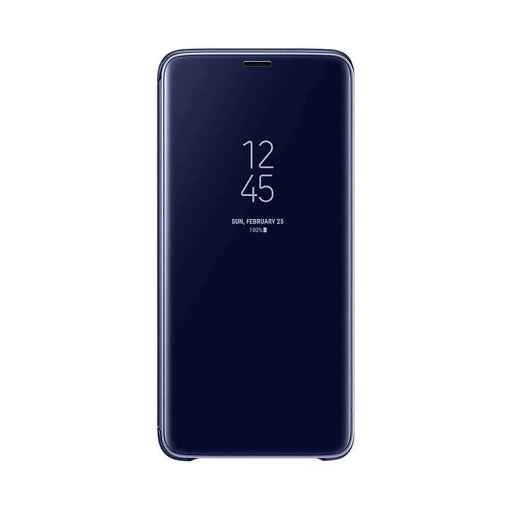 كفر جوال سامسونج جالكسي اس 9 بلس أزرق غامق سامسونج Samsung Galaxy S9+ Clear View Standing Cover 