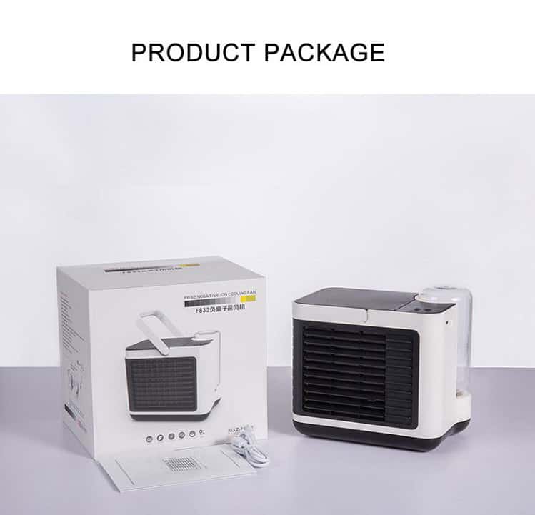 OEM Anion Air Cooler Usb Rechargeable Mini Small Home Desktop Air Conditioning Cooling Fan Desktop Water Cooling Fan