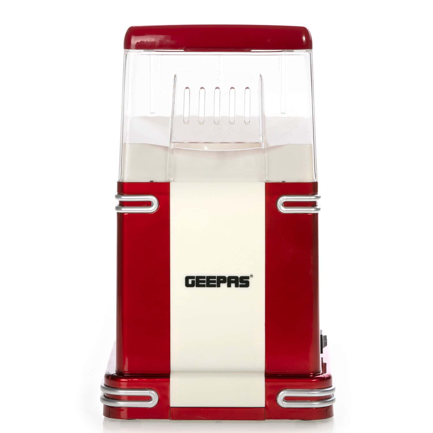 Geepas GPM41502UK 1200W Electric Popcorn Maker Machine - Portable Makes Hot, Fresh, Healthy and Fat-Free Theater Style Popcorn Anytime - On/Off Switch, Attractive Design & Oil-Free Popcorn Popper - 2 Years Warranty