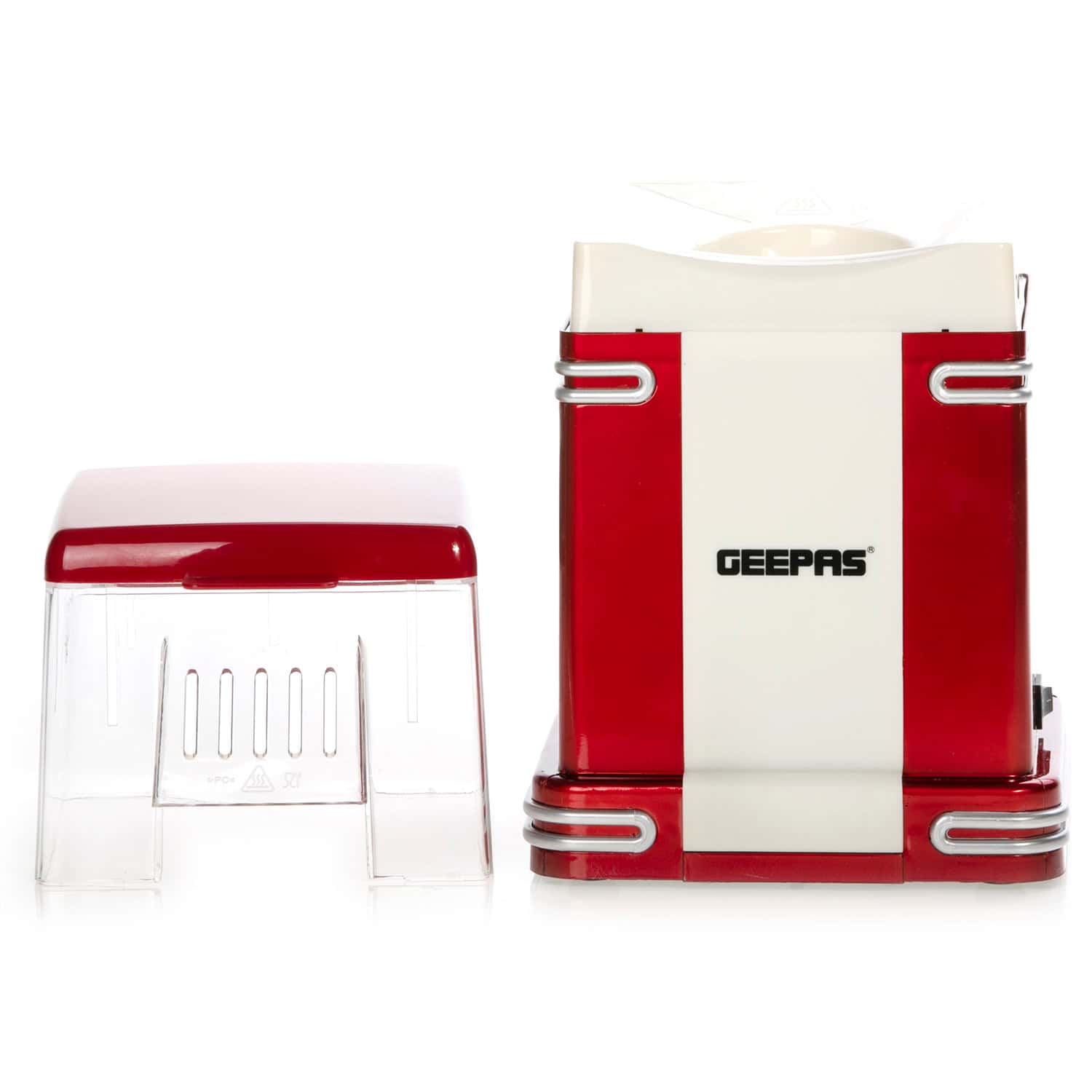 Geepas GPM41502UK 1200W Electric Popcorn Maker Machine - Portable Makes Hot, Fresh, Healthy and Fat-Free Theater Style Popcorn Anytime - On/Off Switch, Attractive Design & Oil-Free Popcorn Popper - 2 Years Warranty