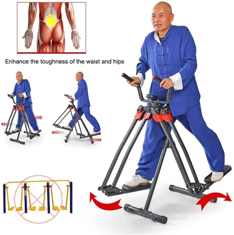 جهاز الغزال الطائر المطور مارشال فيتنس Marshal Fitness Retractable Air Walker Cross Elliptical Trainer