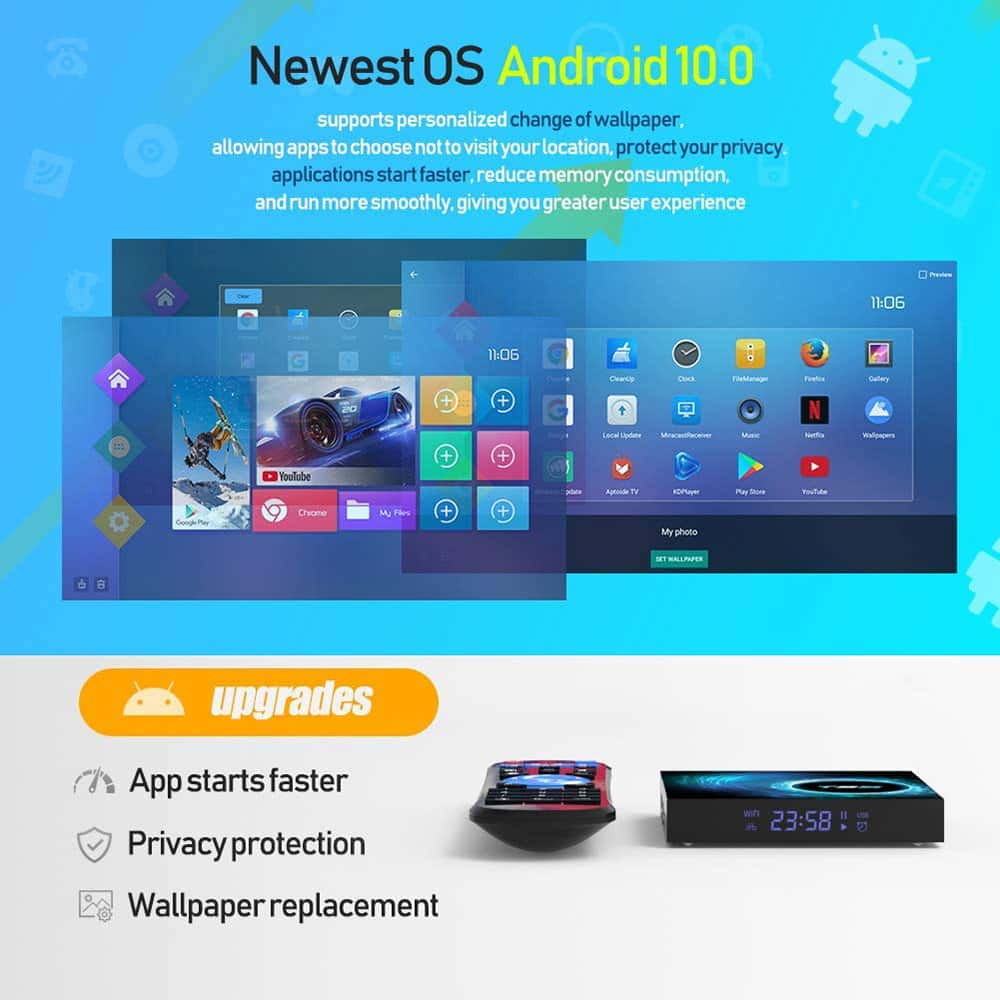 ريسيفر أندرويد للتلفزيون Wownect T95 MAX Plus Android TV Box