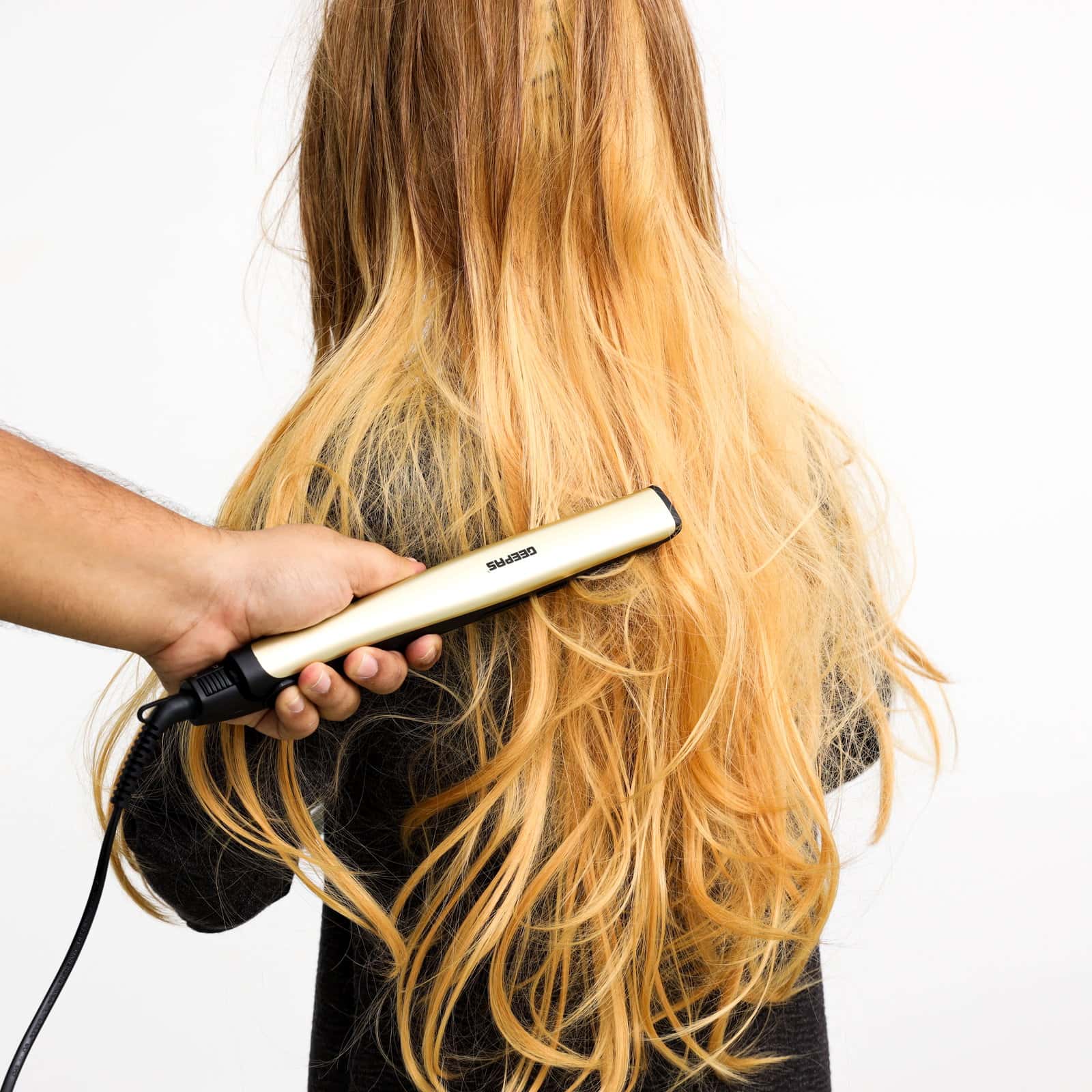 Geepas 3 In 1 Hair Styling Set 2200W - 2 Speed & 3 Heat Setting Curler - Ceramic Coating Plates Straightener with 25mm Hair Curler - Ideal Gift for Women - Perfect for Short & Long Hairs