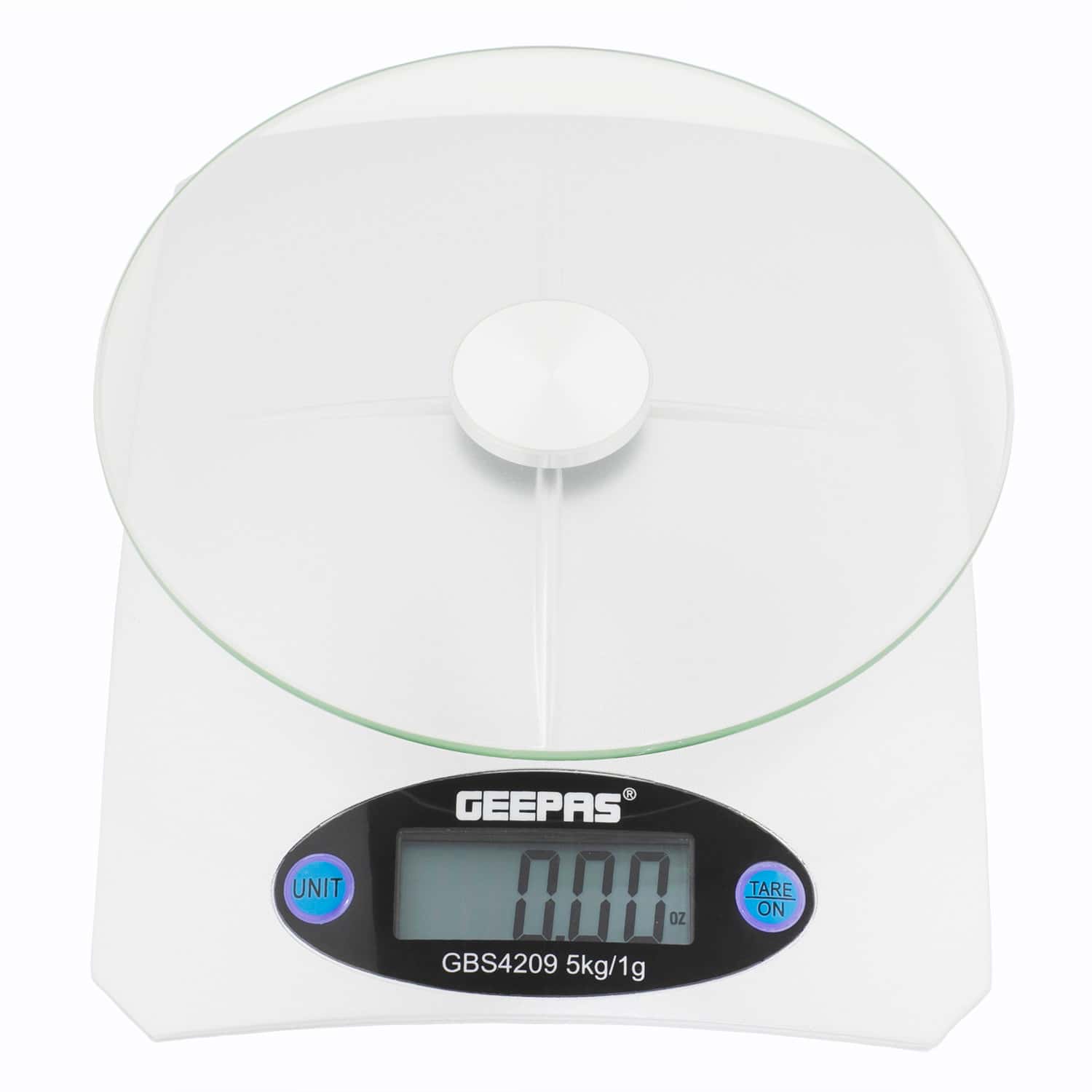Geepas GKS46502UK Kitchen Weighing Scales Food Stainless Steel Top Panel, Digital Display - 2 Years Warranty