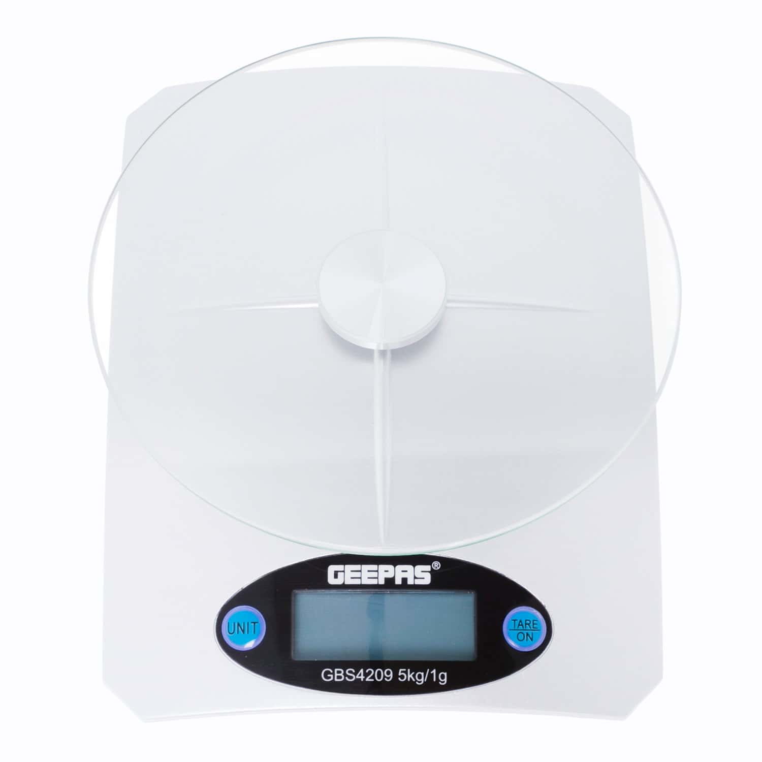 Geepas GKS46502UK Kitchen Weighing Scales Food Stainless Steel Top Panel, Digital Display - 2 Years Warranty
