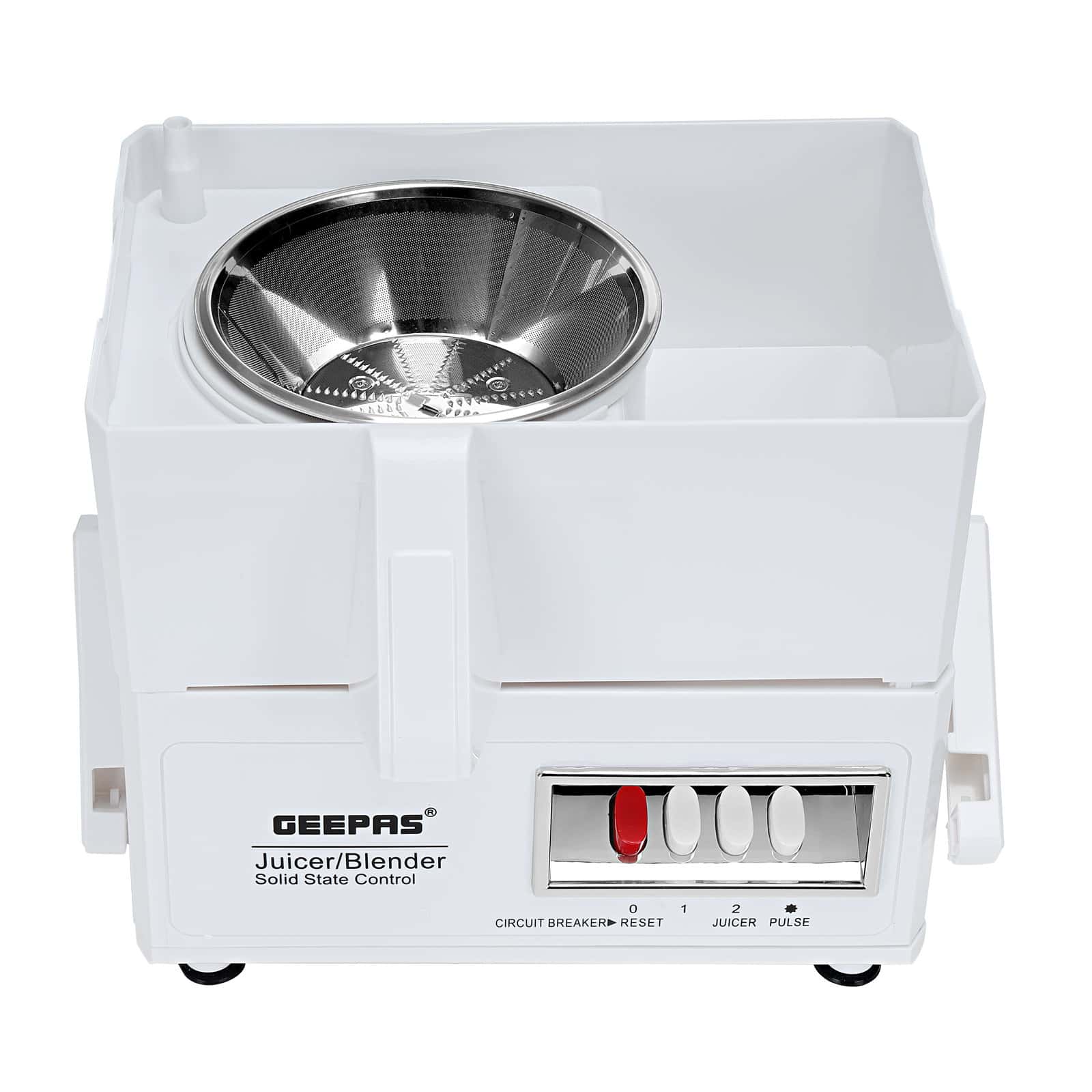 Geepas 4-in-1 Food Processor & Juicer - Multi-functional Smoothie Maker, Juicer, Compact Electric Blender, Chopper & Grinder - 1.6L Jar, 2-Speed Pulse Function for Ice Crusher - 600W - 2 Years Warranty