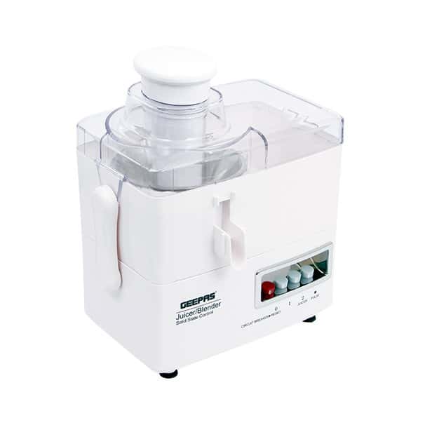 Geepas 4-in-1 Food Processor & Juicer - Multi-functional Smoothie Maker, Juicer, Compact Electric Blender, Chopper & Grinder - 1.6L Jar, 2-Speed Pulse Function for Ice Crusher - 600W - 2 Years Warranty