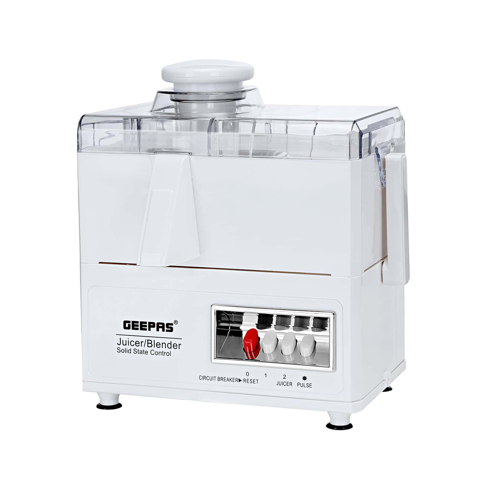 Geepas 4-in-1 Food Processor & Juicer - Multi-functional Smoothie Maker, Juicer, Compact Electric Blender, Chopper & Grinder - 1.6L Jar, 2-Speed Pulse Function for Ice Crusher - 600W - 2 Years Warranty