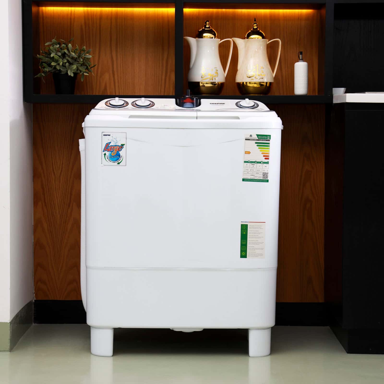 غسالة ملابس نصف أوتوماتيكية  Geepas Highly Efficient Semi-Automatic Washing Machine
