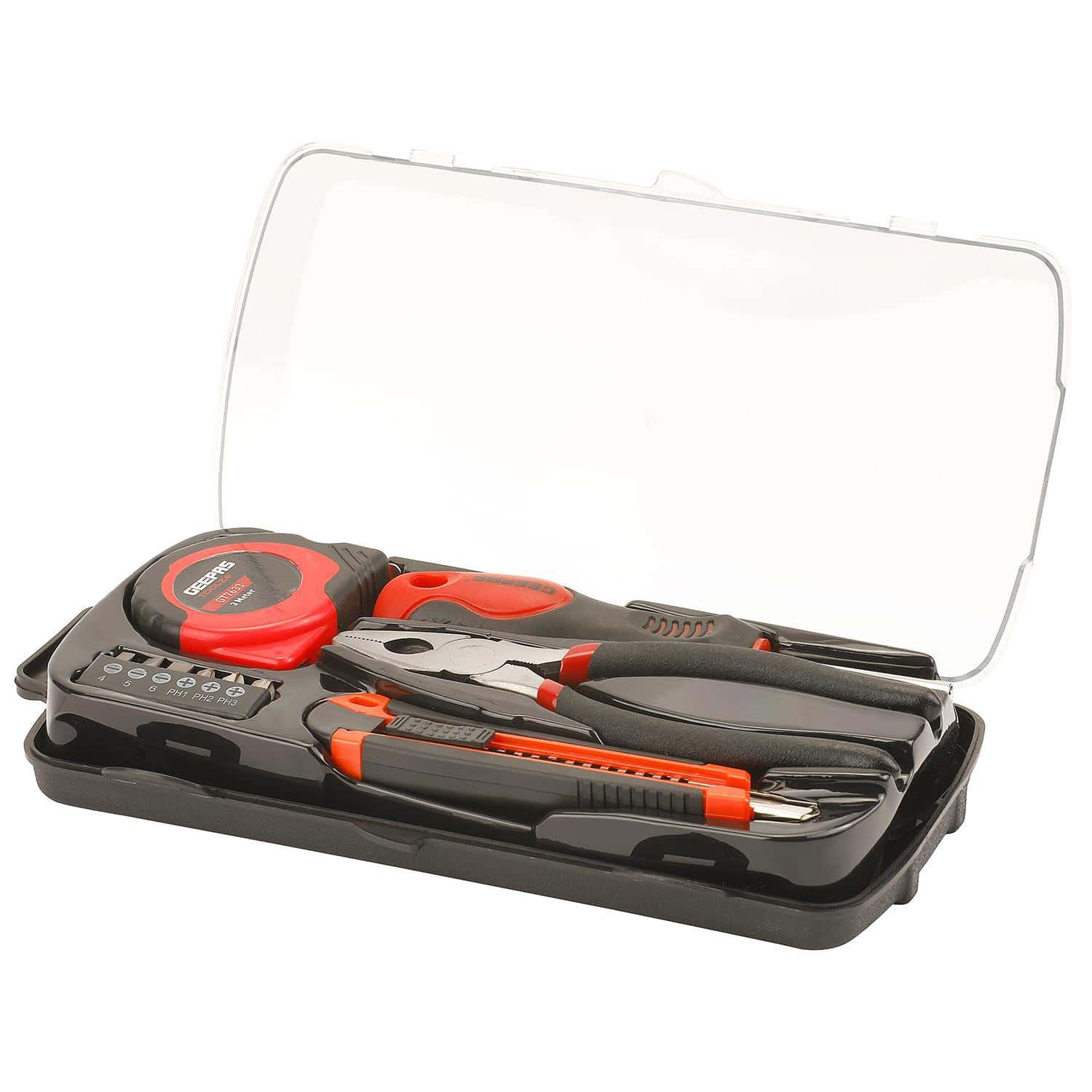 طقم عدة 10 قطعة جيباس Geepas 10 PCS Combination Tool Set For General Use