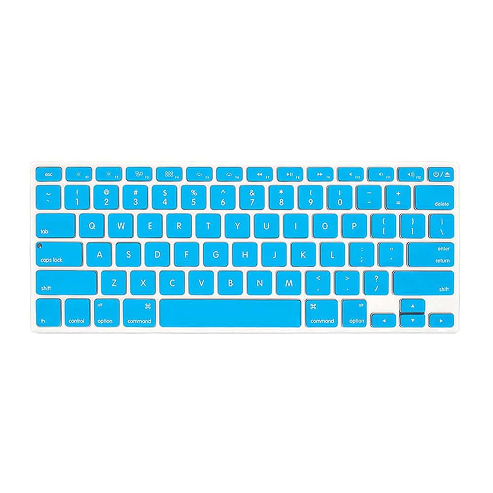 O Ozone Macbook Keyboard Skin for MacBook Air 13 Inch for MacBook Pro 15 inch Keyboard Cover 2017 2015 2014 2013 2011 Compatible with A1369 A1398 A1425 A1466 A1502 US English Layout Aqua Blue - Aqua Blue
