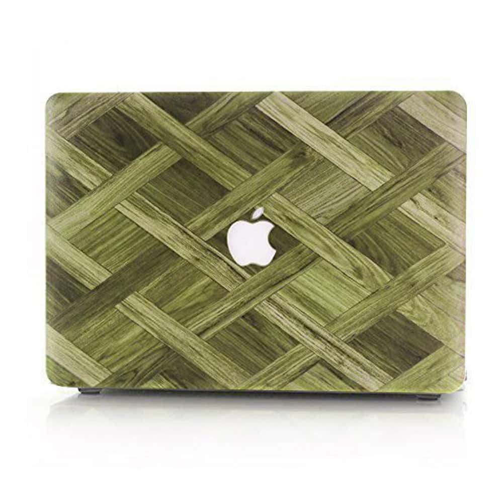 كفر ماك بوك O Ozone Macbook Hard Case for Macbook Pro 13 Inch Cover  A1425 A1502 Wooden Green