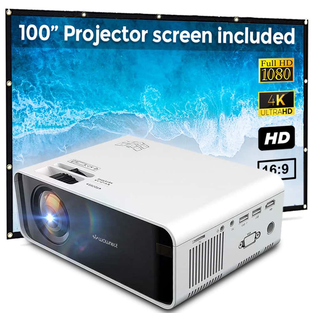 بروجكتر مع شاشة عرض Wownect LED Projector W80