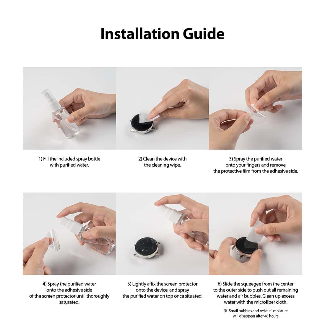 Ringke Easy Flex Screen Protector for Apple Watch 44mm Screen Guard, Antibacterial [Edge-to-Edge Protection] [ Bubble-Free Scratch Protection ] [Designed for Apple Watch 44mm Series 5 / Series 4 ] - Clear