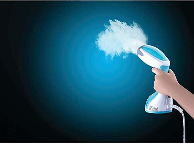 BLACK&amp;DECKER Black+Decker Handheld Garment Steamer 1200 W 260 ml Anti Drip Auto Shut Off White/Blue  HST1200 B5 2 Years Warranty