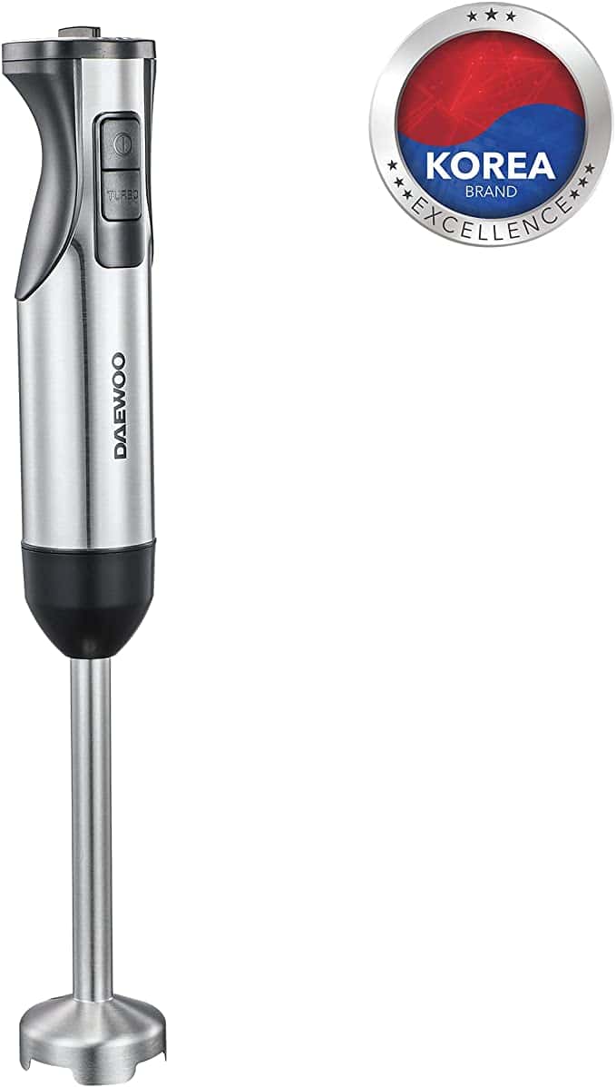 خلاط يدوي 600 واط Daewoo 4-in-1 Stainless Steel Hand Blender with Chopper