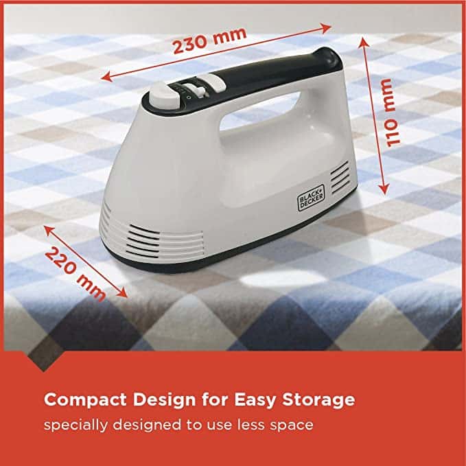 خلاط يدوي 5 سرعات 300 واط Black+Decker Hand Mixer