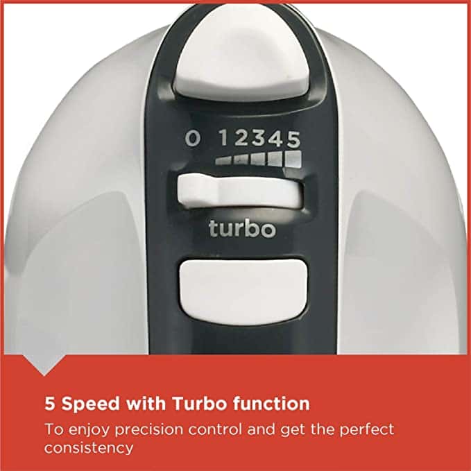 خلاط يدوي 5 سرعات 300 واط Black+Decker Hand Mixer