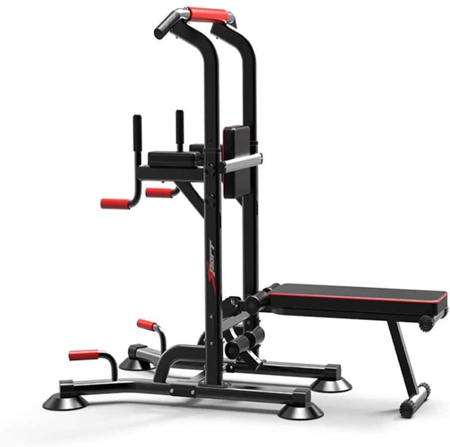 جهاز جيم منزلي متكامل متعدد الاستعمالات قابل للتعديل أسود مارشال فتنس Marshal Fitness Black Adjustable Multifunctional Body Exercise Power Tower