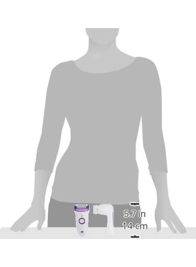 BRAUN Silk Epil 9 Wet And Dry Cordless Electric Hair Removal Epilator Purple/White