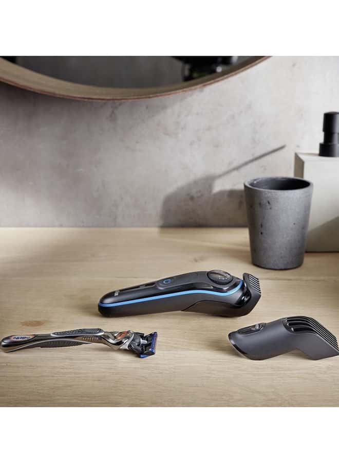 BRAUN BT 3040 Beard Trimmer With Fusion Pro Glide Manual Razor Black 1Piece