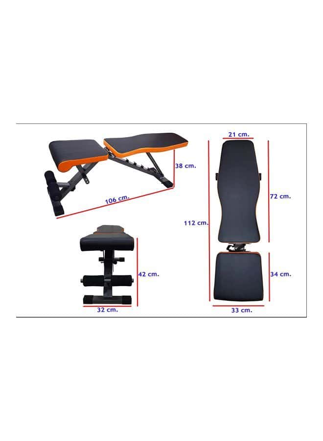 SkyLand SKY LAND EM1853 Unisex Adult Multifunction Adjustable Weight Bench Black, L 112 x W 33 X H 41 cm