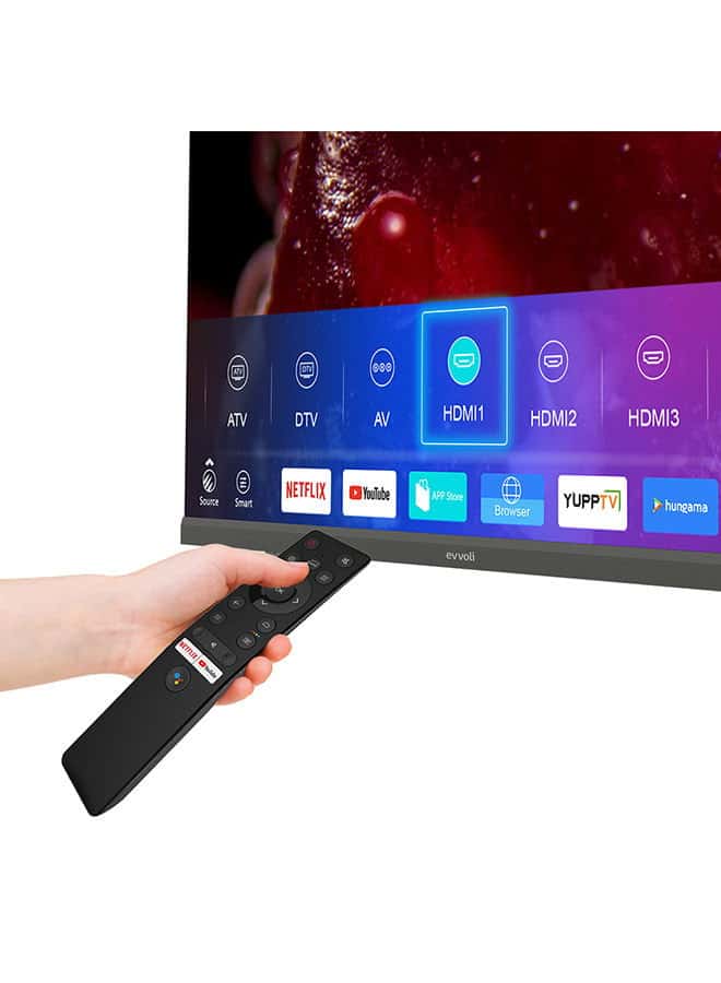 evvoli 65 inch 4K QLED Android Smart Tv With Bulit in Evvo Sound bar 65EV350QA Black