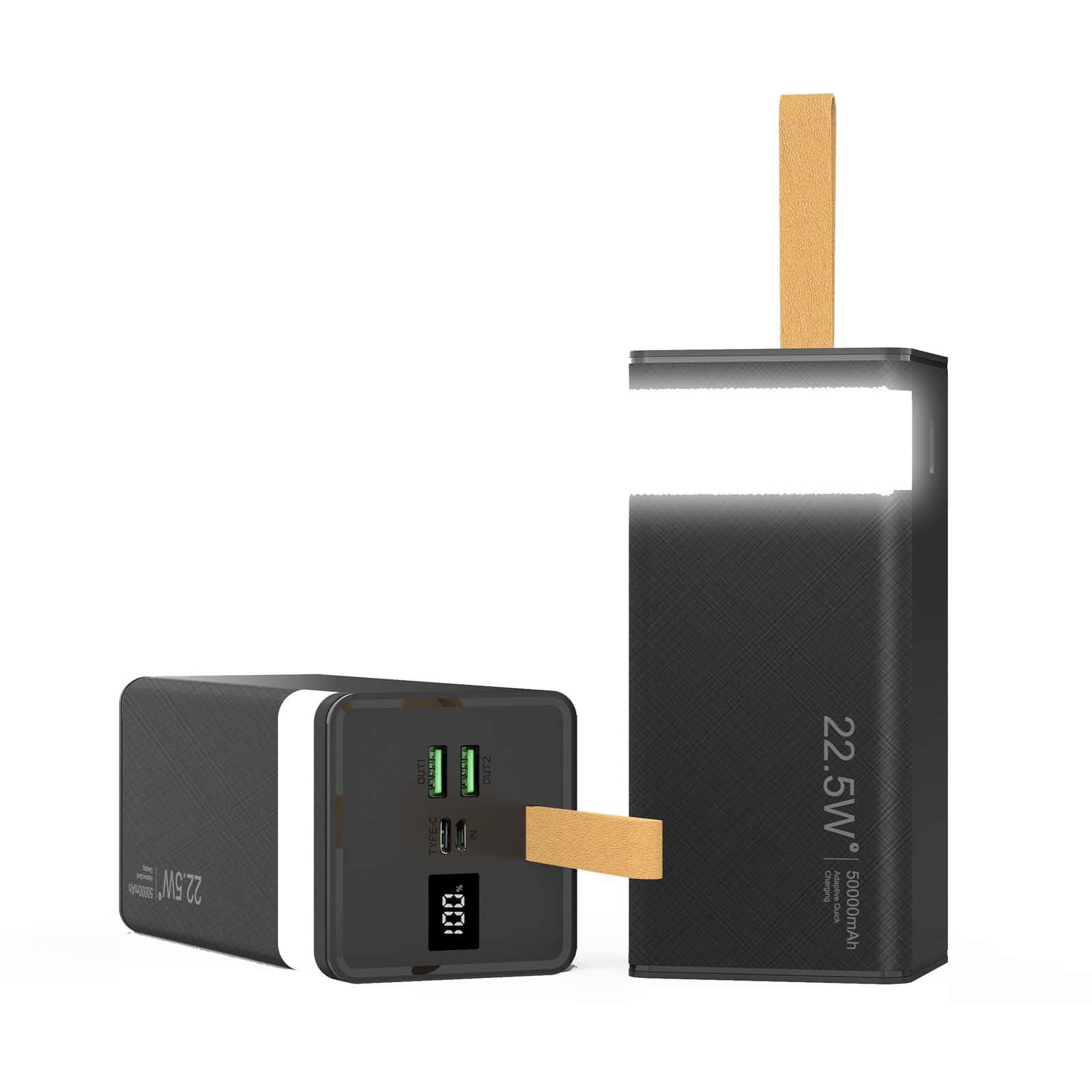 Green Lion Green Power Tank Power Bank 50000mAh 22.5W - Black